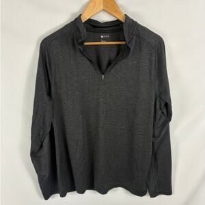 Zella Mens 1/4 Zip Athletic Pullover Dark Grey Size Large